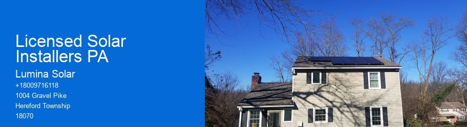 Licensed Solar Installers PA