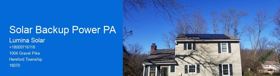 Solar Backup Power PA