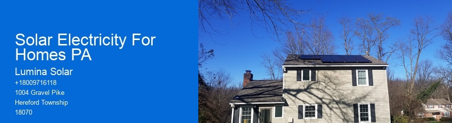 Solar Electricity For Homes PA