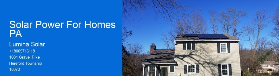 Solar Power For Homes PA